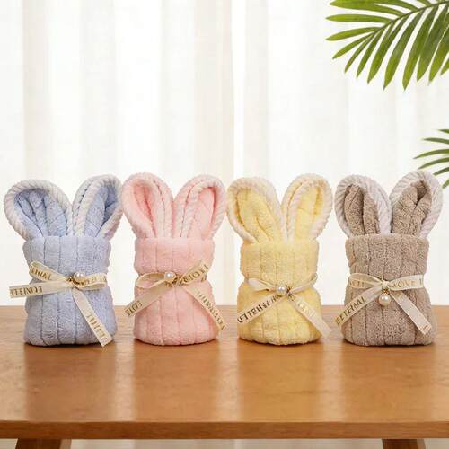 5Pcs Easter Rabbit Soft Towel Gifts for Easter Kids Birthday