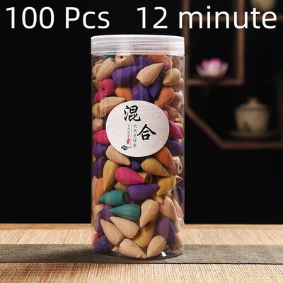 100 Pcs Backflow Incense Cones Flavor Natural Cone Incense F
