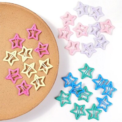 20Pcs Colorful Star BB Hair Clip for Kids Lovely Hair Decora