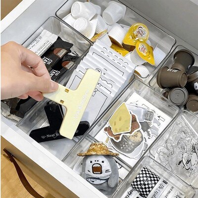 Drawer Organizers Set Clear Plastic Desk Dividers Bins Bedro