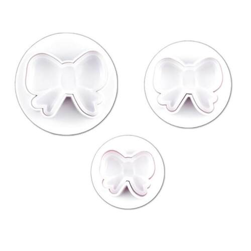 3Pcs Bow Cookie Tools Cutter Mould Biscuit Press Icing Set S