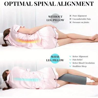Half Moon Bolster Semi-Roll Knee Pillow Ankle & Knee Support