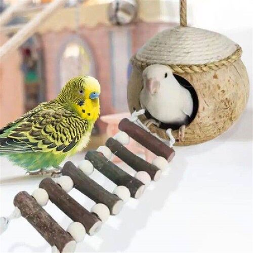 Coconut Bird Nest Bird Breeding Nest Hide House Toy With