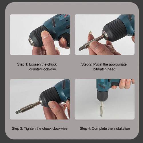 8V Cordless Electric Screwdriver Set Mini Drill Portable Ele