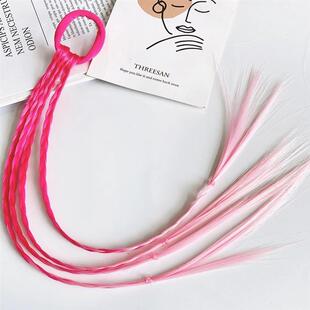 Synthetic Colorful Braids Hair Extensions With Rubber Bands