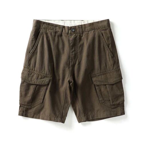 Summer heavyweight Amekhaki garment dyed washed overalls men