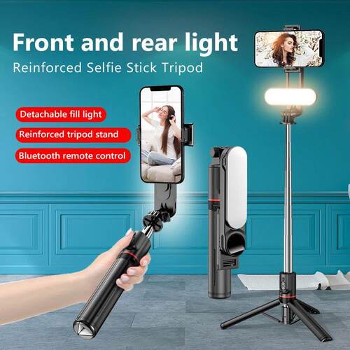 L15 Selfie Stick with Fill Light Foldable Mini Tripod Wirele