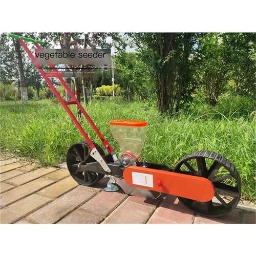 Farm Single Row Double Wheel Hand Push Vegetable Maize Soybe
