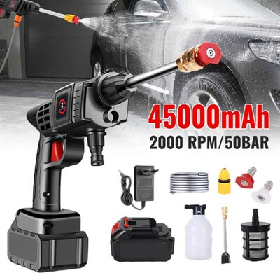 Household wireless high-pressure car washing machine special