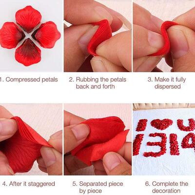 100/500/1000pcs Colorful Love Romantic Warm Silk Rose Artifi
