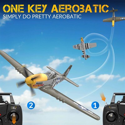 New Volantex 500mm P51 Mustang RC Plane 2.4G 4CH RC Fighter