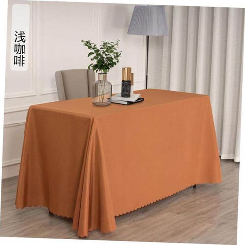 White tablecloth cloth art conference room long table
