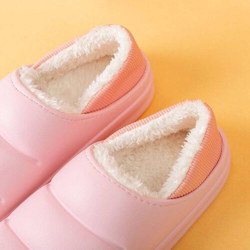 Waterproof Cotton Slippers Womens Winter Bag Heel Household