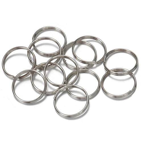 50pcs 304Stainless Steel Key Ring Connector Findings for DIY