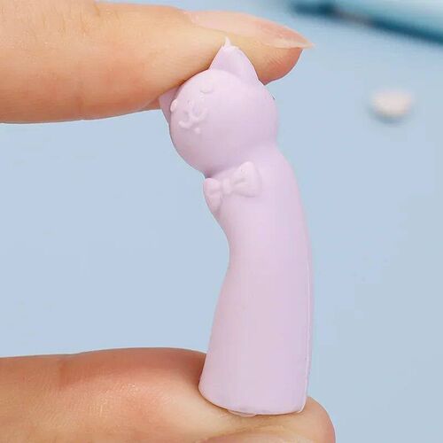 1-20pcs Cartoon Eraser Caps Pencil Erasers Toppers Cute Cat