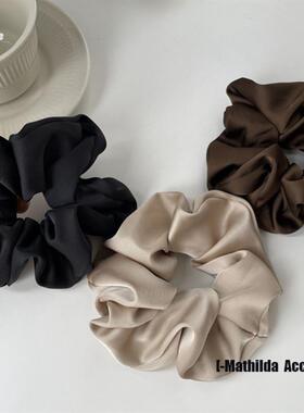 1+Pcs+Satin+Silk+Solid+Color+Hair+Ties+Scrunchie+Elastic