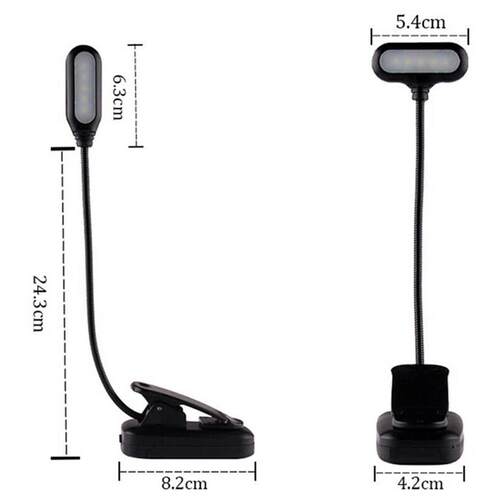 LED Eye Protection Book Night Light Mini Clip-On Study Desk