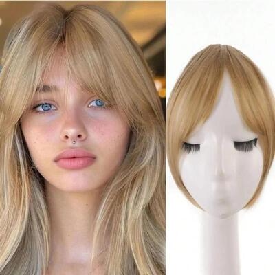 Synthesis Wig Middle-Part Bangs Hair Extensions Clip In Fore