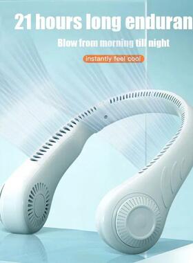 New Hanging Neck Fan Portable Cooling Fan USB Leafless 360 D