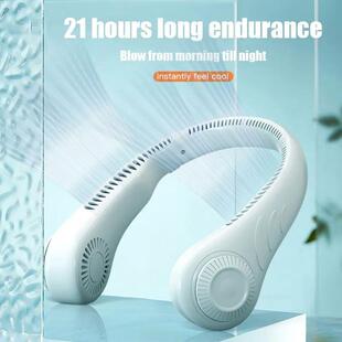 New Hanging Neck Fan Portable Cooling Fan USB Leafless 360 D