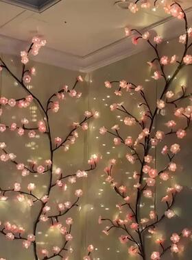 1PC 96LEDS Pink Cherry Blossom Vine Lights, Branch Lights, 8