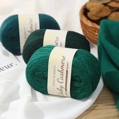 50g/roll Soft Wool Knitting Cashmere Long Thin Yarn DIY Hand