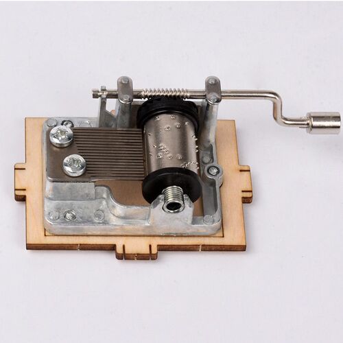 Creative DIY handmade material bag harp music box wooden han