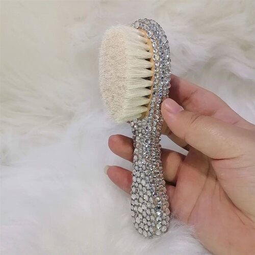 Kids Baby Girl Brush wool Comb Crystal Rhinestones Pearl Bli