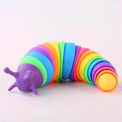 Sress Reliever Toys Soft Slug Articulated Flexible 3D Slug F