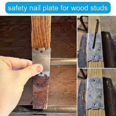 50Pcs AntiNail Protections Plate Shield Steel Plate for