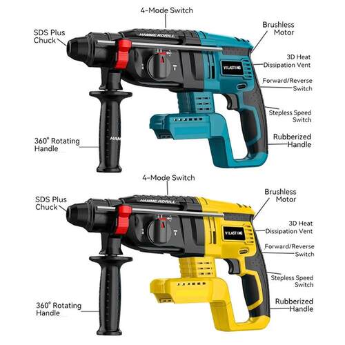 Brushless 26MM Electric Hammer Drill Multifunctional Rotary