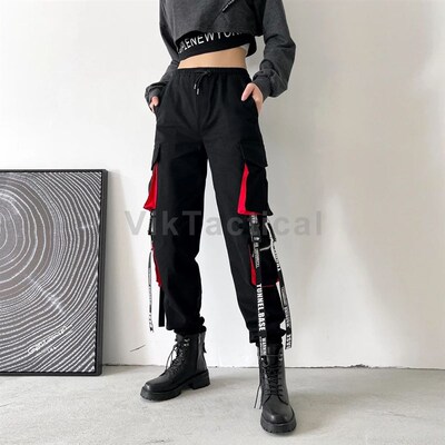 Women Cargo Pants 2023 Harem Pants Fashion Punk Pockets Jogg