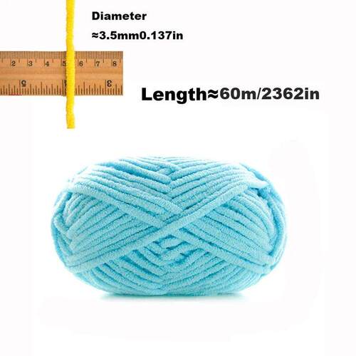 3pcsX50g Soft Chenille Yarn Thick Velvet Yarn DIY Knitting Y