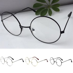 Women Men Fashion Vintage Retro Metal Frames Clear Lens Glas