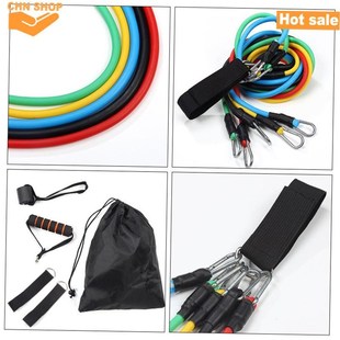 11pcs Resistance Band Gym Equipment Rubber exercise Band