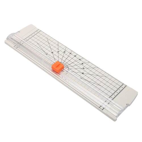 Portable Paper Cutter Plastic Base Office Home Stationery Kn