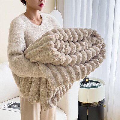Lamb cashmere Luxury Blanket Throw warm soft Cozy Plush