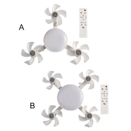Drone Fan with LED Light Remote Control 2 In 1 Hanging Fan