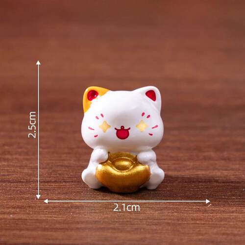 6/12pcs New Chinese Cartoon Maneki Neko Ornaments Animal