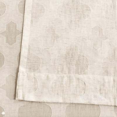 纽约下城公园淡雅十字花织锦半遮光窗帘纱帘三种颜色三种尺寸