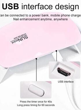 6W Mn Nal Dryer Machne Portable 6 LED UV Mancure Lamp Home U