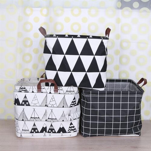 Folding Laundry Basket Storage Basket Barrel Standing Kid T