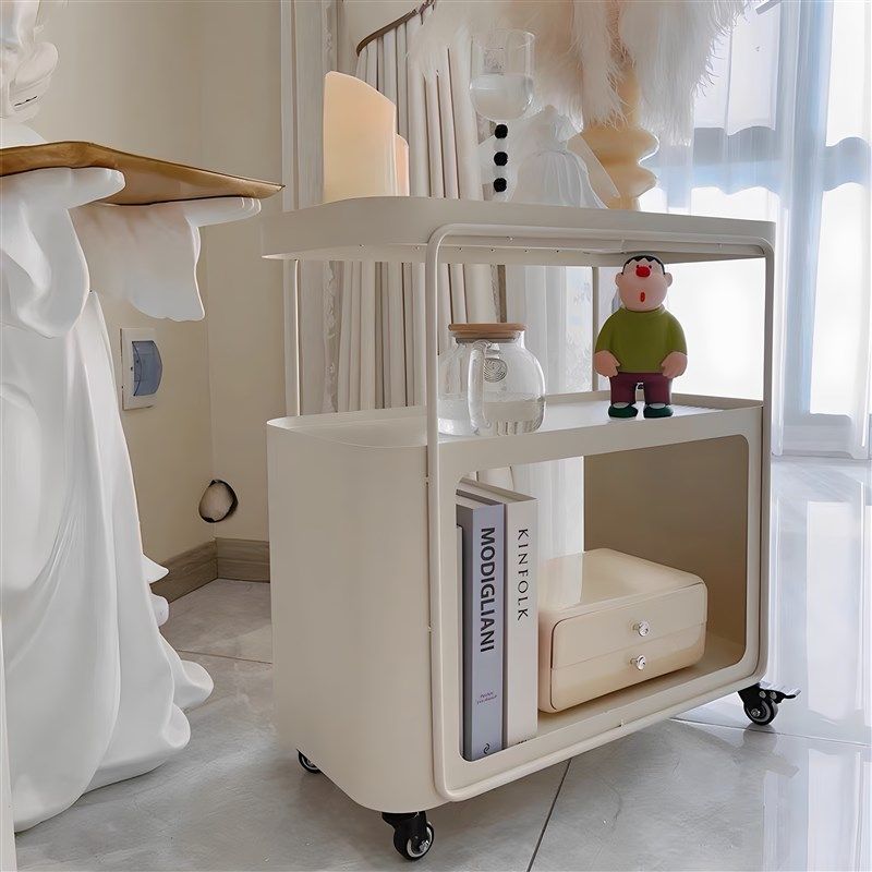 现代奶油风铁艺沙发边几客厅可移动迷你小茶几推车边柜桌子床头柜,住宅家具,角几/边几,淘宝优惠券,粉丝福利购,淘宝优惠卷