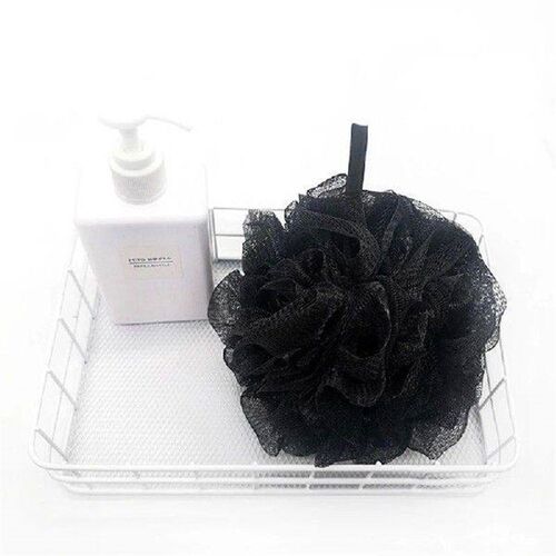 Soft Shower Mesh Foaming Sponge Exfoliating Scrubber Black