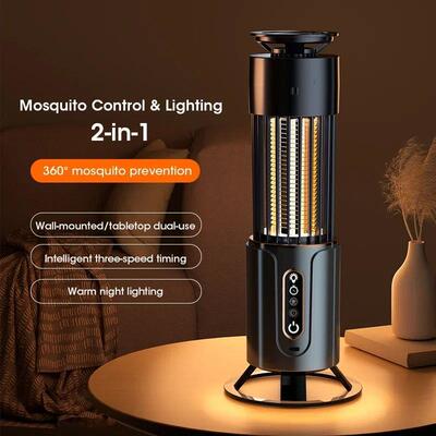 Mosquito Killer Lamp Insect Fly Trap Camping Lantern USB Tim