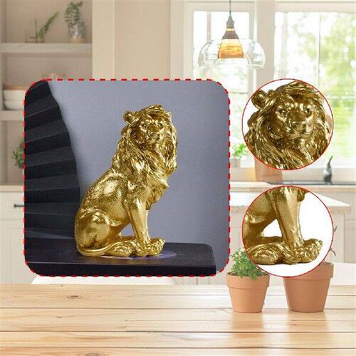 Small Lion Statue Collectible Home Decor Ornament