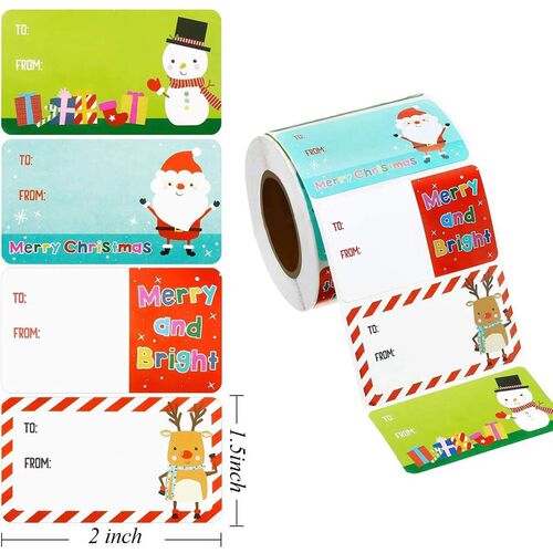 50-250pcs Merry Christmas Decorative stickers for Presents W