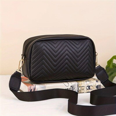 Minimalist Mini Fashionable Quilted Crossbody Bag Wallet, re