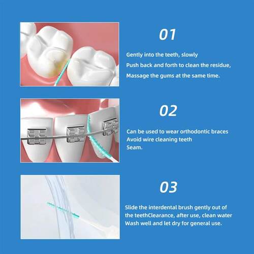 150Pcs/box nterdental Brush Soft Rubber Teeth Cleanng Tools