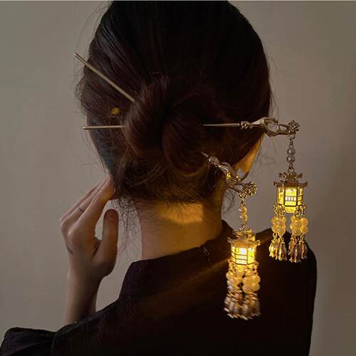 Ancient Style Hairpin Claw Clips Chinese Palace Lantern Hair